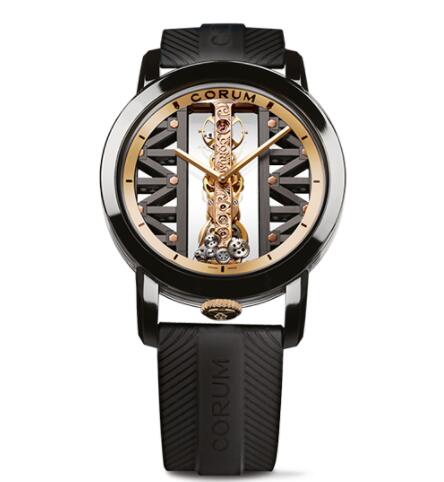 Copy Corum Golden Bridge 43 Titanium DLC Watch B113/03831 - 113.955.95/F371 GG19R